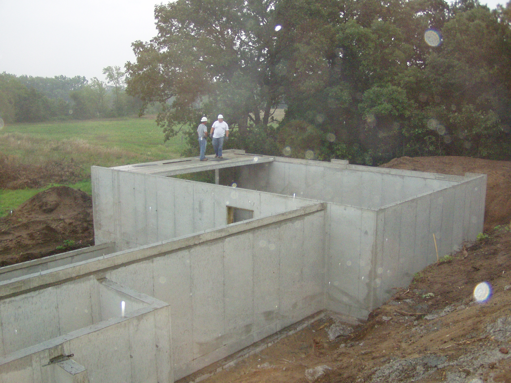 House foundation under construction